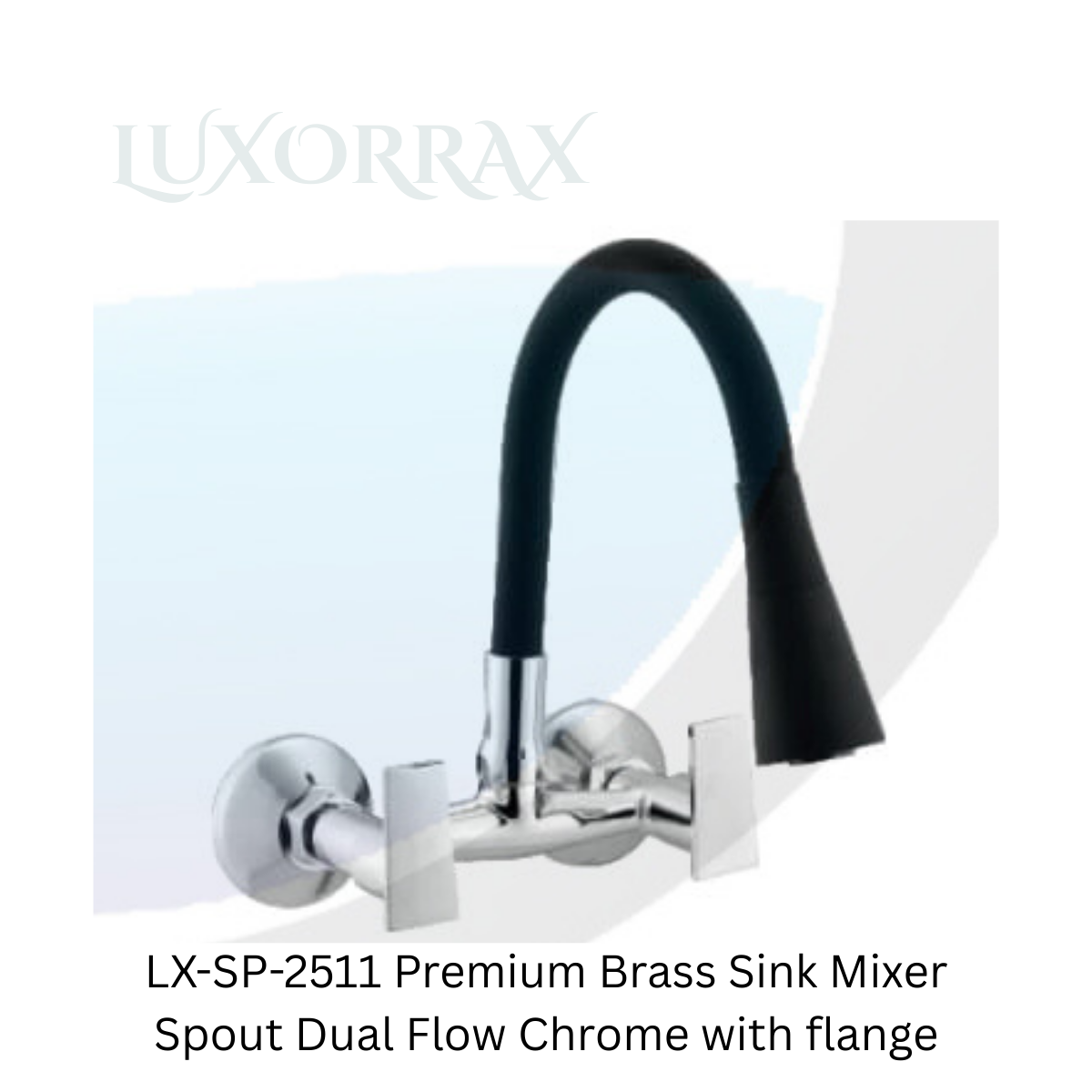 LX-SP-2511 Premium Brass Sink Mixer  Spout Dual Flow Chrome with flange